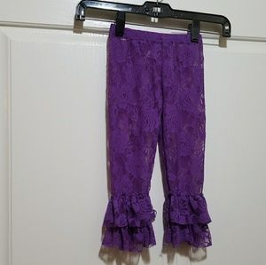 NWOT Lace Purple Leggings